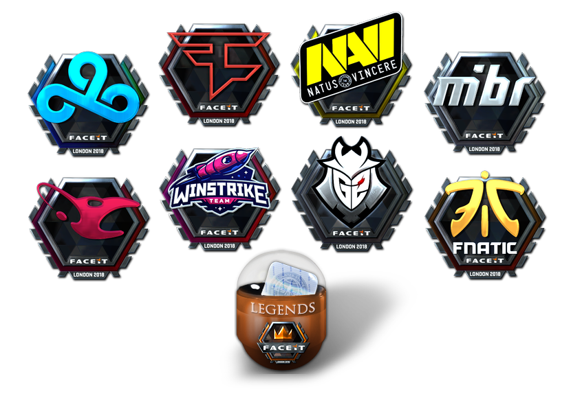 Team Stickers for FACEIT London Tournament