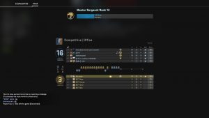 CSGO game with 4 griefers who received a competitive ban