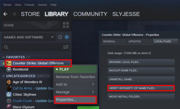 csgo vac unable to verify game session