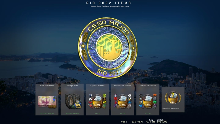 Rio 2022 Steam 상점 아이템 및 가격
